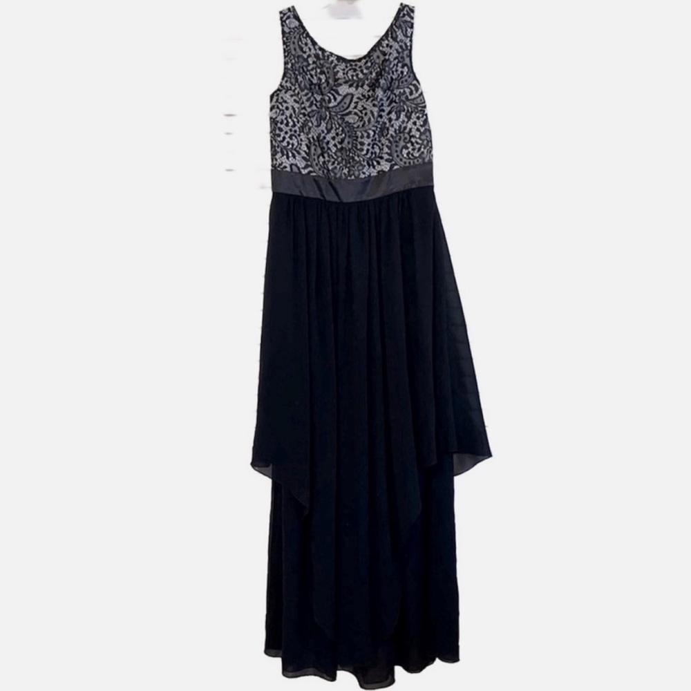 Black Formal Full Length Evening Dress, Women’s Size L